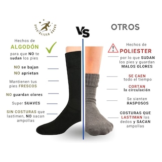 Foto 4 | Foto 4 | Calcetín Térmico Specialized Socks Multicolor de Algodón 3 Pares para Hombre