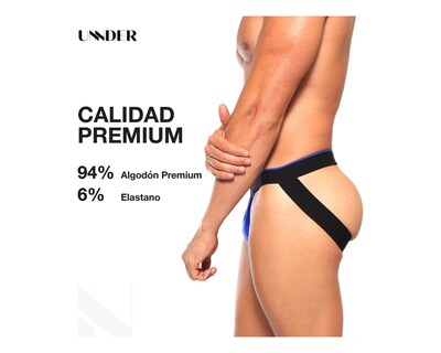 Foto 8 | Foto 8 | Jockstrap Suspensorio Modern Unnder Ropa Interior Hombre 1pz Color Azul
