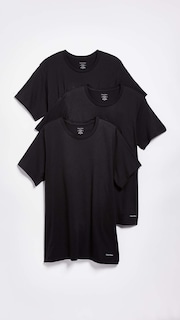 Foto 2 | Foto 2 | Camisetas Calvin Klein Negras para Hombre 3 Piezas - Venta Internacional