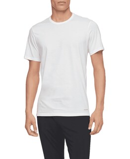 Foto 2 | Foto 2 | Camiseta Calvin Klein Blanca Cotton Slim Fit Cuello Redondo para Hombre - Venta Internacional