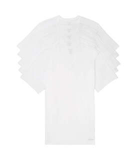 Foto 1 | Foto 1 | Camiseta Interior Calvin Klein Cotton Classic Slim Blanco 5 Piezas - Venta Internacional