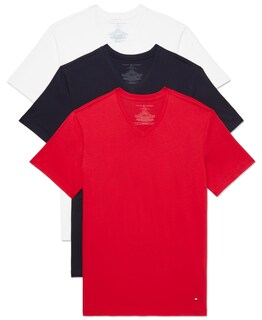 Foto 1 | Foto 1 | Camisetas Tommy Hilfiger De Algodón Clásico Con Cuello En V Para Hombre, X3 - Venta Internacional.