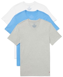 Foto 1 | Foto 1 | Camisetas Tommy Hilfiger De Algodón Clásico Con Cuello En V Para Hombre, X3 - Venta Internacional.