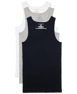 Foto 1 | Foto 1 | Camisetas Tommy Hilfiger De Algodón Clásico Con Cuello En V Para Hombre, X3 - Venta Internacional.