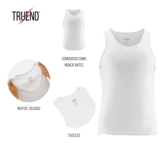 Foto 3 | Foto 3 | Camiseta Acanalada Rib 2x2 Trueno Caballero Ropa Interior Para Hombre 2 Piezas