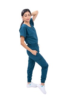 Foto 3 | Foto 3 | Pijama Quirúrgica Jogger Azul para Mujer