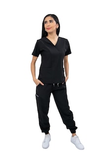 Foto 1 | Foto 1 | Pijama Quirúrgica Antifluido Negra para Mujer