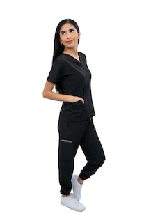 Foto 3 | Foto 3 | Pijama Quirúrgica Antifluido Negra para Mujer