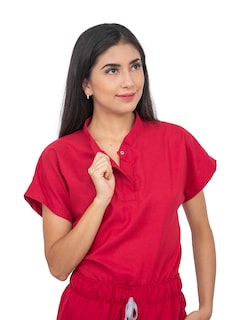Foto 2 | Foto 2 | Pijama Quirúrgica Roja para Mujer