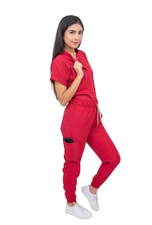 Foto 3 | Foto 3 | Pijama Quirúrgica Roja para Mujer
