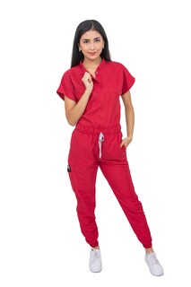 Foto 1 | Foto 1 | Pijama Quirúrgica Roja para Mujer