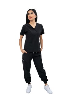 Foto 1 | Foto 1 | Pijama Quirúrgica Antifluido Negra para Mujer