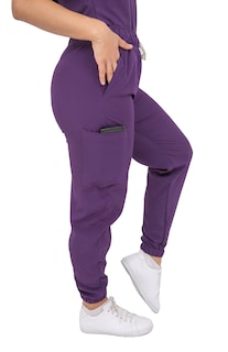 Foto 4 | Foto 4 | Uniforme Quirúrgico Stretch Antifluidos Mujer Jogger Morado