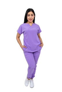 Foto 1 | Foto 1 | Pijama Quirúrgica Antifluido Lila para Mujer