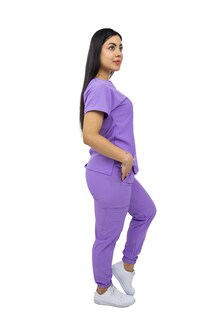 Foto 3 | Foto 3 | Pijama Quirúrgica Antifluido Lila para Mujer