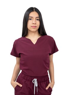 Foto 2 | Foto 2 | Pijama Quirúrgica Antifluido Scrub Vino para Mujer