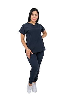 Foto 1 | Foto 1 | Pijama Quirúrgica Antifluido Azul Marino para Mujer