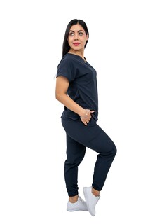 Foto 3 | Foto 3 | Pijama Quirúrgica Antifluido Azul Marino para Mujer