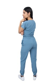Foto 5 | Foto 5 | Pijama Quirúrgica Para Mujer Antifluido Azul Pantalón Jogger Stretch Scrub Kolorum Modelo Nala