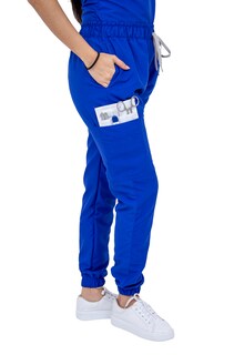 Foto 4 | Foto 4 | Pijama Quirúrgica Para Mujer Antifluido Azul Rey Pantalón Jogger Stretch Scrub Kolorum Modelo Mao