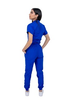 Foto 5 | Foto 5 | Pijama Quirúrgica Para Mujer Antifluido Azul Rey Pantalón Jogger Stretch Scrub Kolorum Modelo Mao