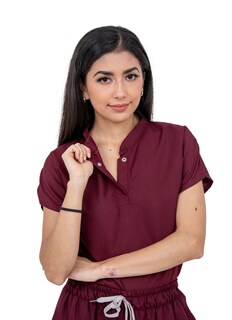 Foto 2 | Foto 2 | Pijama Quirúrgica Para Mujer Antifluido Vino Pantalón Jogger Stretch Scrub Kolorum Modelo Mao