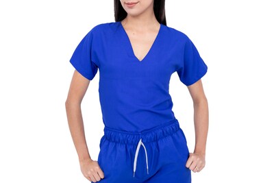 Foto 5 | Foto 5 | Pijama Quirúrgica Para Mujer Antifluido Azul Rey Pantalón Jogger Stretch Scrub Kolorum Modelo V