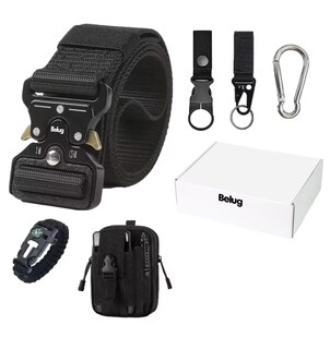 Foto 1 | Foto 1 | Bolsa Táctica + Cinturón Militar + 3 Ganchos + Pedernal Belug Negro