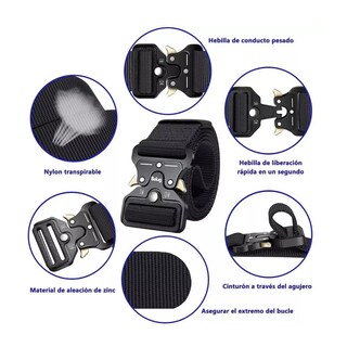 Foto 3 | Foto 3 | Bolsa Táctica + Cinturón Militar + 3 Ganchos + Pedernal Belug Negro