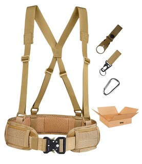 Foto 1 | Foto 1 | Conjunto De Cinturón Táctico Belug Multifuncional Y Tirantes Caqui