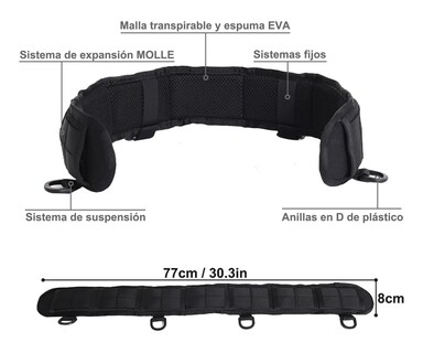 Foto 2 | Foto 2 | Conjunto De Cinturón Táctico Lab.g Multifuncional Y Tirantes Negro