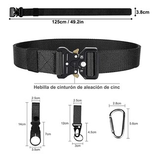 Foto 3 | Foto 3 | Conjunto De Cinturón Táctico Lab.g Multifuncional Y Tirantes Negro