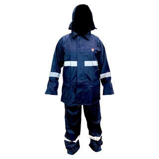 Foto 4 | Foto 4 | Impermeable Motociclista Brigadista Reflejante Azul Marino