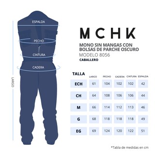 Foto 6 | Foto 6 | Mono sin Mangas MCHK de Mezclilla Azul Oscuro para Hombre