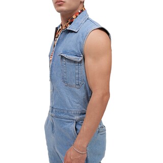 Foto 4 | Foto 4 | Mono Sin Mangas MCHK de Mezclilla Azul para Hombre