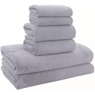 Foto 1 | Foto 1 | Toallas para Baño Malubero color Gris 6 Piezas