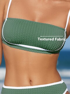 Foto 4 | Foto 4 | Conjunto De Bikini Cupshe Para Mujer, Cintura Alta, Cuello Cuadrado, Color Block - Venta Internacional.