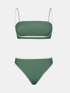 Foto 6 | Foto 6 | Conjunto De Bikini Cupshe Para Mujer, Cintura Alta, Cuello Cuadrado, Color Block - Venta Internacional.
