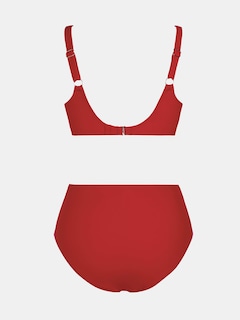 Foto 7 | Foto 7 | Conjunto De Bikini Cupshe, Traje De Baño De Cintura Alta Con Aros, Rojo Fruncido - Venta Internacional.
