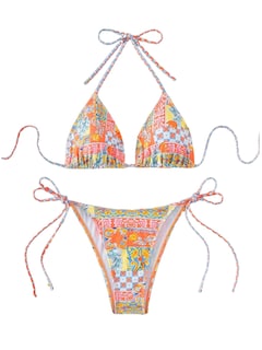 Foto 1 | Foto 1 | Traje De Baño Halter Bikini Zaful Triangle De 2 Piezas Para Mujer - Venta Internacional.