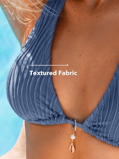 Foto 3 | Foto 3 | Conjunto De Bikini Cupshe, Traje De Baño Para Mujer, Cuello Pronunciado, Azul Acero - Venta Internacional.