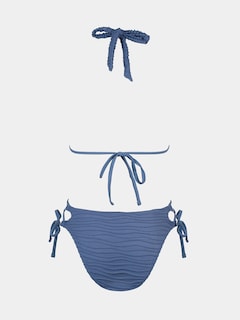Foto 7 | Foto 7 | Conjunto De Bikini Cupshe, Traje De Baño Para Mujer, Cuello Pronunciado, Azul Acero - Venta Internacional.