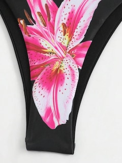 Foto 4 | Foto 4 | Traje De Baño Zaful Para Mujer Con Estampado Floral Y Triángulo Rosa S - Venta Internacional.