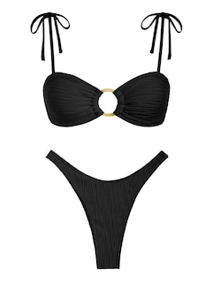 Foto 1 | Foto 1 | Bikini Zaful Sexy con Correa Fina y Anillas Texturizadas - Venta Internacional