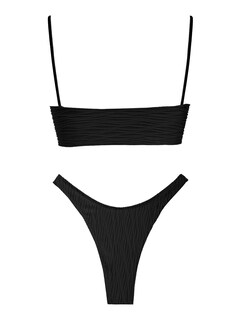 Foto 4 | Foto 4 | Bikini Zaful Sexy con Correa Fina y Anillas Texturizadas - Venta Internacional