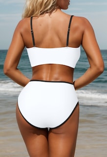 Foto 4 | Foto 4 | Conjunto De Bikini Pink Queen 2025 Para Mujer, Cintura Alta, Color Block - Venta Internacional.