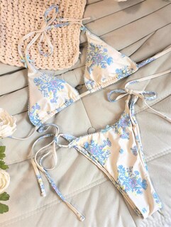 Foto 4 | Foto 4 | Bikini Zaful Triangle De 2 Piezas, Halter, Corte Alto, Blanco Para Mujer - Venta Internacional.