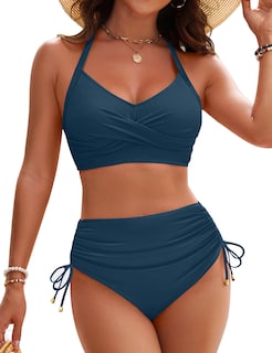 Foto 1 | Foto 1 | Conjunto de Bikini Blooming Jelly Azul Cintura Alta para Mujer - Venta Internacional