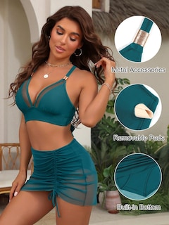 Foto 2 | Foto 2 | Conjunto De Bikini Blooming Jelly Swim Falda Tummy Control 2025 - Venta Internacional.