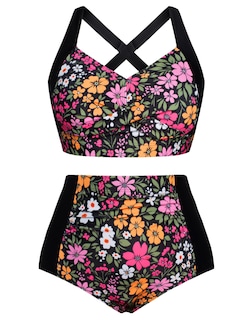 Foto 1 | Foto 1 | Bañador Hanna Nikole Para Mujer, Talle Alto, Estampado Floral, Talla M - Venta Internacional.